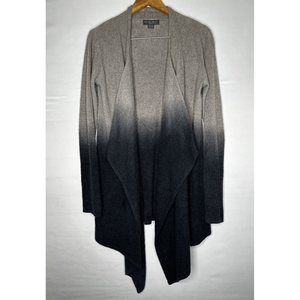 Barefoot Dreams Cardigan Bamboo Chic Lite Calypso Black Pewter Ombre Size S/M‎